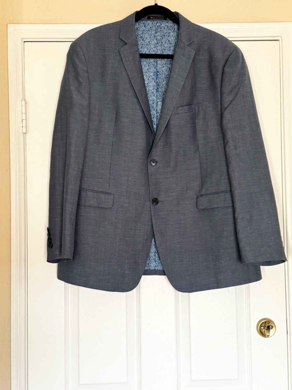 Original Penguin Men's Blue Notch Lapel Suit Jacket Size 44R